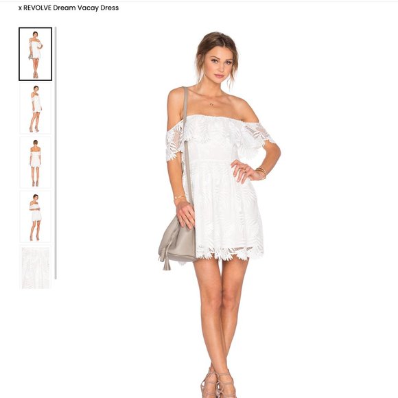 Lovers and Friends x REVOLVE Dream Vacay Dress, White, Off Shoulder, Small - Picture 11 of 15